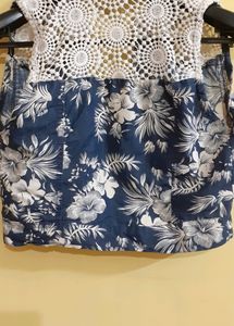 white nd blue crop jacket
