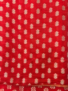 Elegant Red Printed Saree