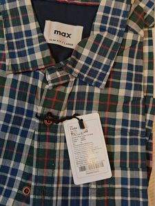 Men's Plaid Short Sleeve Shirt- Brand New