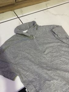 Gray Top &amp; Black Jeans Set