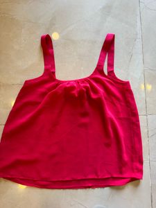 Zara Top Coral Red Size S