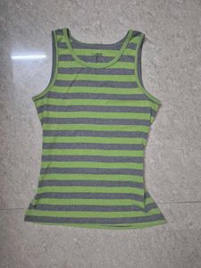 Y2K 2000s Striped Tank Top