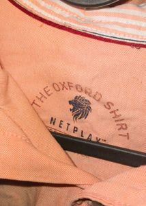 Title: Men's Peach Netplay Oxford Shirt -