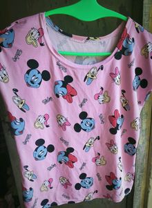 Pink Sleevless Top T-shirt