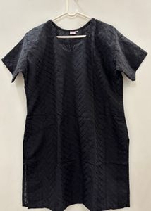 Black Thread Work Kurta with Salwar & Dupatta