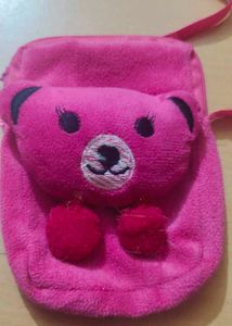 Cute Pink Teddy Bear Crossbody Bag