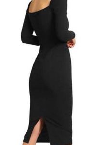 Elegant Black Midi Dress