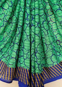 Colourful Green Blue Saree For Sale