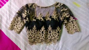 Embroidery Blouse With Tassel