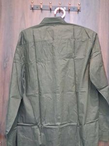 Olive Green Button-Down Shirt