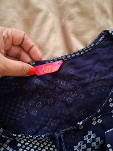 Patterned Blue Top