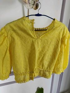 Yellow Crop Top