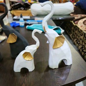 Elephant Charm Statues in Varying Sizes