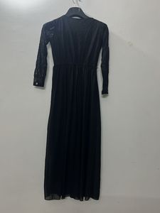 Full Sleeves Black Gown