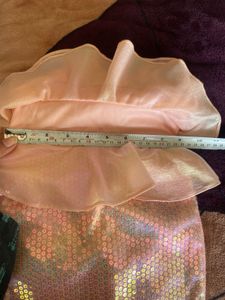 Peach Sequinned Girl’s Dress