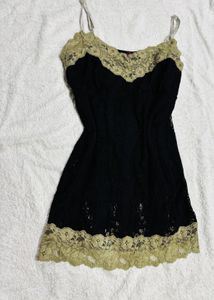 Y2k Lace Cami Top Black