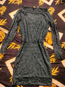 Heather Grey Long Sleeve Mini Dress