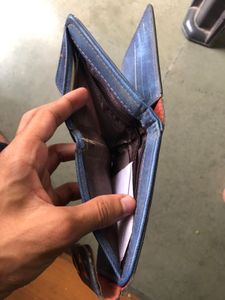 Bovi’s Blue Leather Fancy Wallet