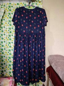 Strawberry Print Midi Dress