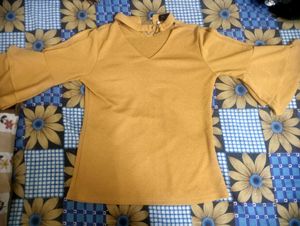 Mustard Flared Sleeve Top