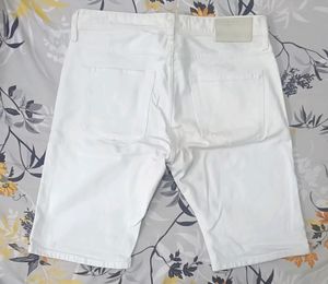 Jack And Jones Premium White Denim Shorts