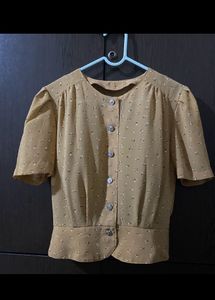 Korean Puff Shoulder Tops