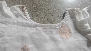 White Kurta Pent Set With Dupatta