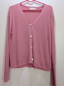 Pink Knit Cardigan 🩷