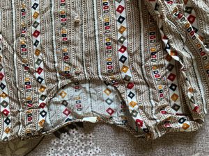 Geometric Print Button-Down Shirt