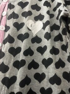 Heart Print Pajama Onesie