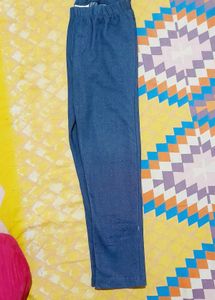 Blue Denim Look Leggings