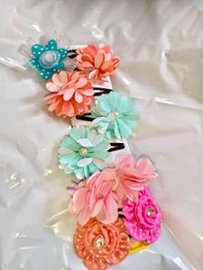 Handmade Floral Hair Clip Set