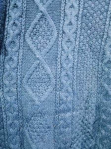 Blue Cable Knit Sweater
