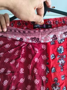 Red Boho Print Wide Leg palazzo..