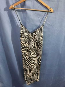 H&amp;M Zebra Print Mini Slip Dress
