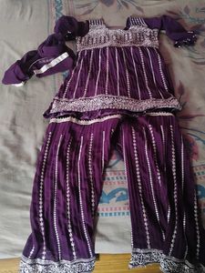 Purple Embroidered Salwar Kameez