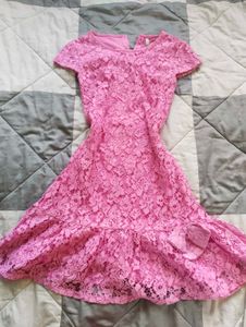 Pink Lace Party Dress