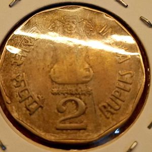 Extremely Rare Two Rupee Shivaji Coin