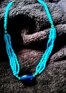 Brand new Blue Boho Beaded Layered Necklace
