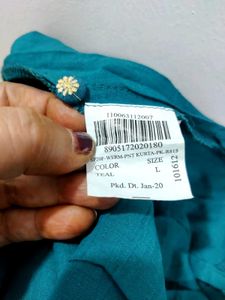 Teal Palazzo Pants and kurta set