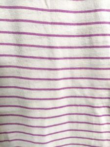 Purple And White Strip Tank Top