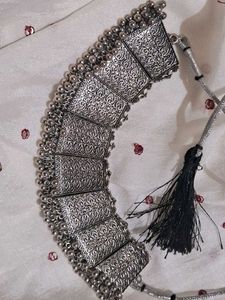 Statement Silver Choker Necklace