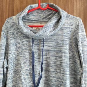 Aventura Brand Rolled Up Coller Hoodie Blue(M)
