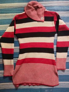 Striped Turtleneck Sweater