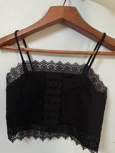 Black Lace Cami Crop Top Fit Up To Xs,s,m