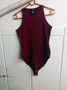 Forever 21 Burgundy Bodysuit