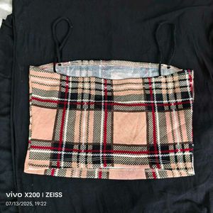 19137. Plaid Crop Top