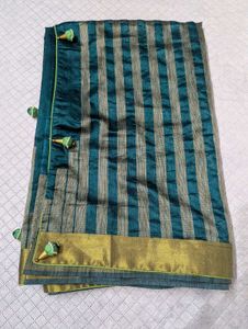 New Saree With Blouse Piece🤩🤩🤩