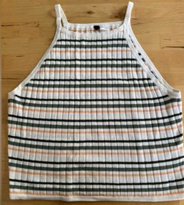 H&M Striped Ribbed Tank Top