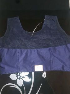 Nevy Blue Blouse and redy made saree